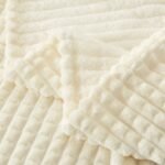 Cozy Plush Drop Needle Flannel Fleece With Waffle Textured