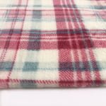 OEM Custom 100% polyester printed coral flannel plaid fleece fabric for baby blanket