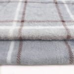 OEM Custom 100% polyester printed coral flannel plaid fleece fabric for baby blanket
