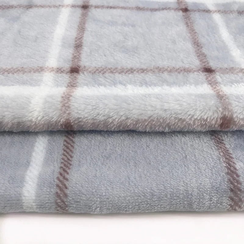 OEM Custom 100% polyester printed coral flannel plaid fleece fabric for baby blanket