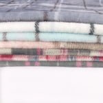 OEM Custom 100% polyester printed coral flannel plaid fleece fabric for baby blanket