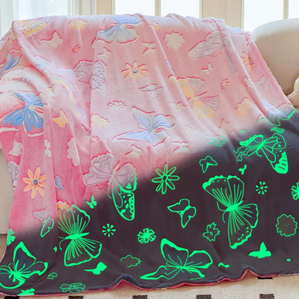 Luminous Glow in The Dark Flannel Fleece Fabric For Children Gift