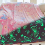 Luminous Glow in The Dark Flannel Fleece Fabric For Children Gift