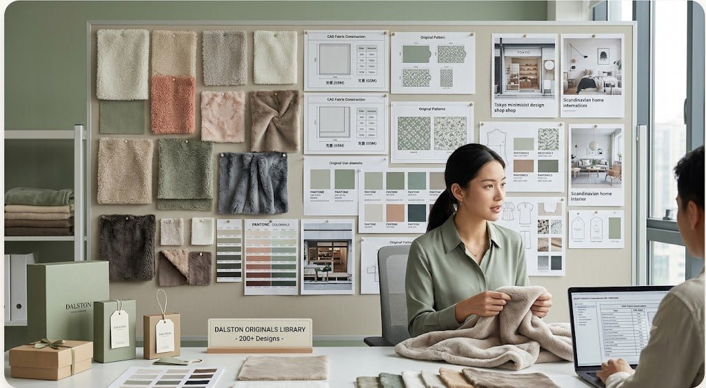 DALSTON ODM design collaboration -- fabric swatches and product development