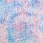 100% Polyester Tie-Dyed PV Swadloon Plush Shaggy Long Pile Faux Fur Fleece Fabric