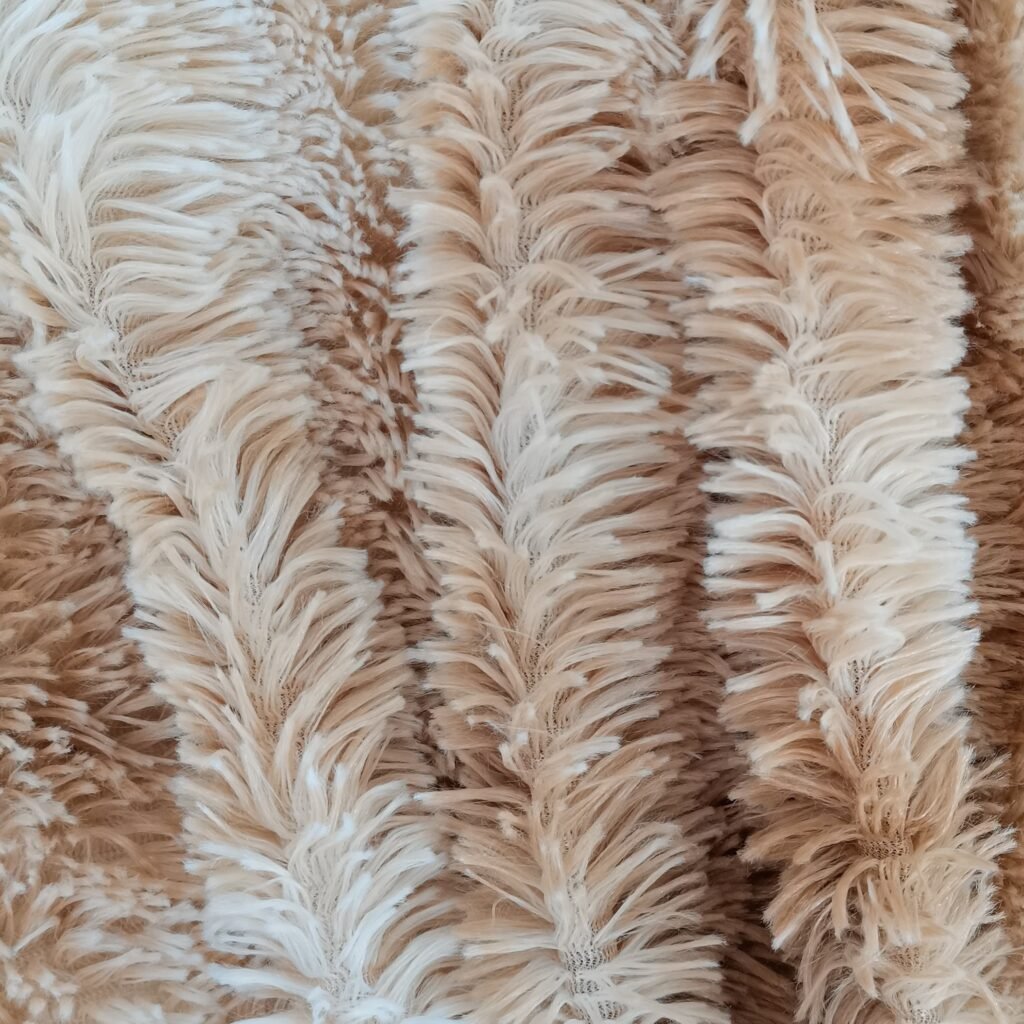 100% Polyester Tie-Dyed PV Swadloon Plush Shaggy Long Pile Faux Fur Fleece Fabric