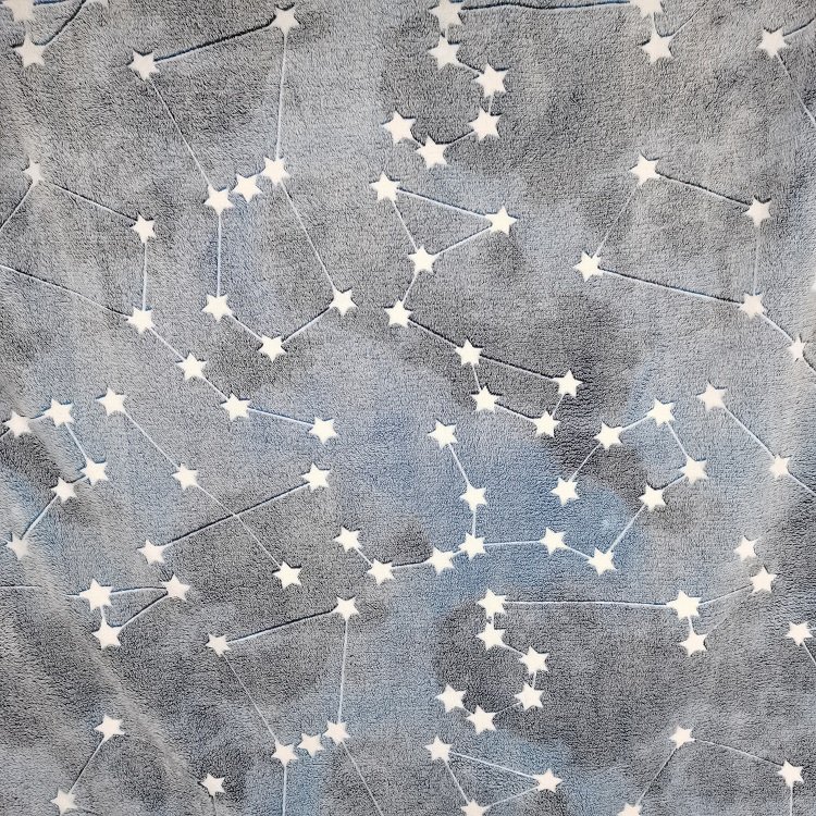 Luminous Glow in The Dark Flannel Fleece Fabric For Children Gift