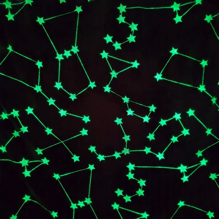 Luminous Glow in The Dark Flannel Fleece Fabric For Children Gift